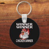 Winnaar Loser Video Game Chicken Dinner Speler Sleutelhanger (Voorkant)
