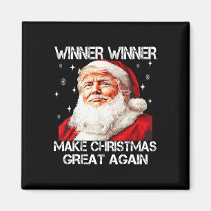 Winnaar Maak kerst weer geweldig Santa Funny Trump Magneet