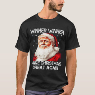 Winnaar Maak kerst weer geweldig Santa Funny Trump T-shirt