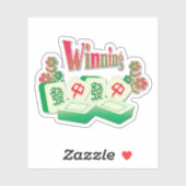 Winnaar Mahjong Sticker | Good Fortune Talisman (Vel)