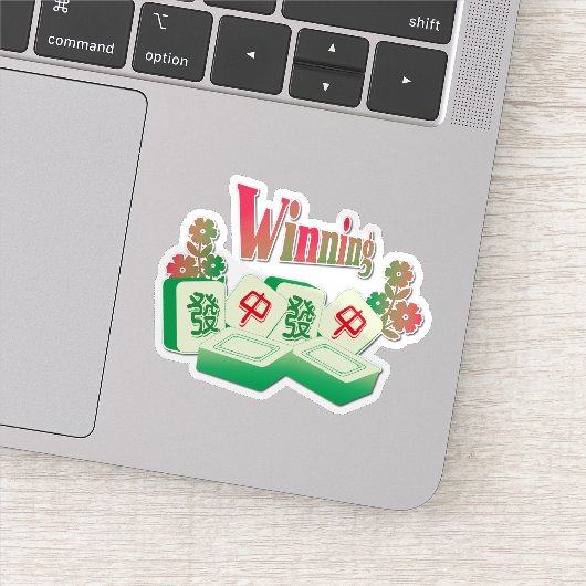Winnaar Mahjong Sticker | Good Fortune Talisman (Detail)
