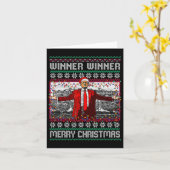 Winnaar Merry Christmas Funny Santa Trump 20 Kaart (Gele Bloem)