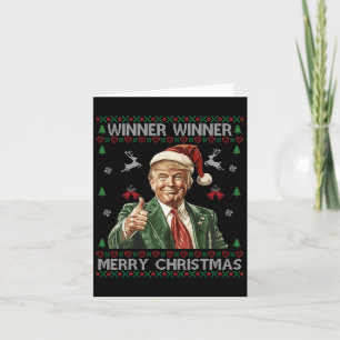 Winnaar Merry Christmas Trump Santa Ugly Swe Kaart