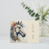 WINNAAR MET BLOEMEN UITNODIGING (Staand voorkant)