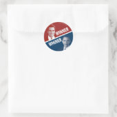 Winnaar of zeurpiet Romney vs Obama Ronde Sticker (Tas)