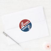 Winnaar of zeurpiet Romney vs Obama Ronde Sticker (Envelop)