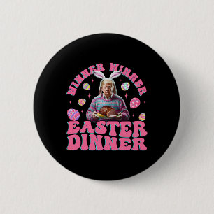 Winnaar Paasdiner Funny Trump Happy East Ronde Button 5,7 Cm