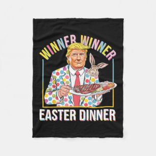 Winnaar Paasdiner President Trump Happy Fleece Deken