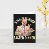 Winnaar Paasdiner President Trump Happy Kaart (Gele Bloem)