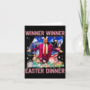 Winnaar Paasdiner Trump Bunny Hunt Eieren Happy E Kaart