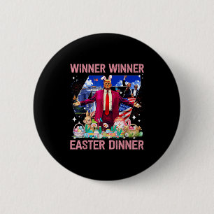 Winnaar Paasdiner Trump Bunny Hunt Eieren Happy E Ronde Button 5,7 Cm