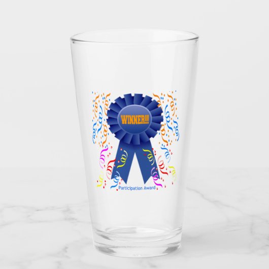 WINNAAR!! Participatieprijs Bierglas Glas (Voorkant)