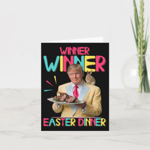Winnaar Pasen Diner Funny Trump Bunny Happ Kaart