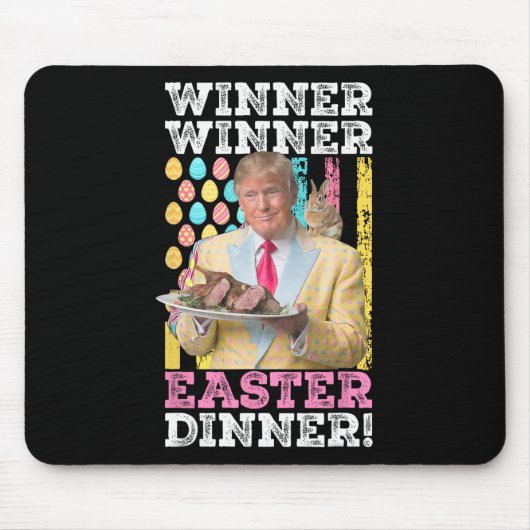 Winnaar Pasen Diner Grappig Trump Pasen US Muismat (Voorkant)
