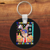 Winnaar Pasen Diner Pasen Trump Grappig Eas Sleutelhanger (Voorkant)