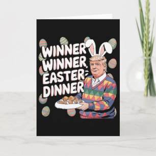 Winnaar Pasen Diner Trump Konijn Jacht Eieren Gelu Kaart