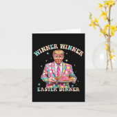 Winnaar Pasen Diner Trump Paashaas Tru Kaart (Gele Bloem)
