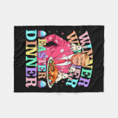 Winnaar Pasen Diner Trump Pasen Fleece Deken (Voorkant (Horizontaal))