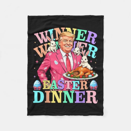 Winnaar Pasen Diner Trump Pasen Fleece Deken (Voorkant)