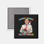 Winnaar Pasen Diner Trump Pasen Grappig voor Magneet (Voorkant / Achterkant)