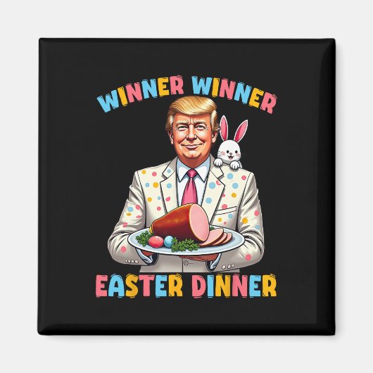 Winnaar Pasen Diner Trump Pasen Grappig voor Magneet (Voorkant)
