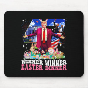 Winnaar Pasen Dinner Trump Konijn Jacht Eieren Gel Muismat