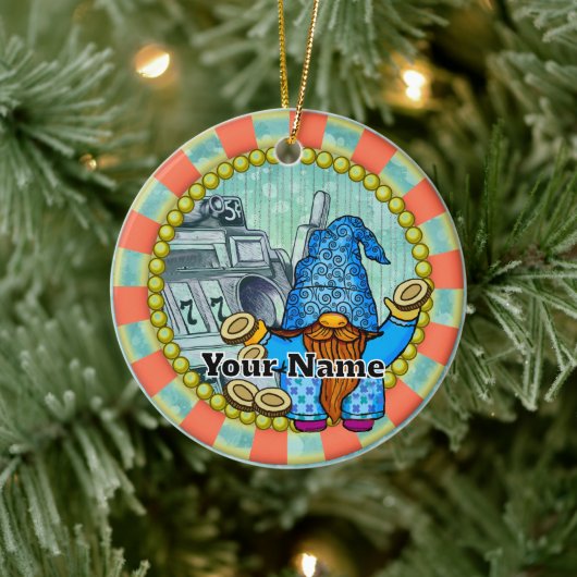 Winnaar slots gnome keramisch ornament (Boom)