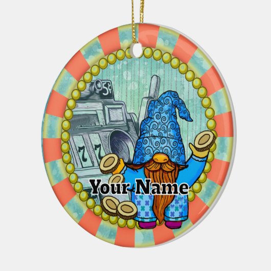 Winnaar slots gnome keramisch ornament (Links)