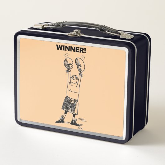 Winnaar tan en zwarte lunchbox (Voorkant)