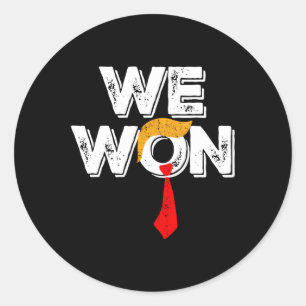 Winnaar Trump Vance We Won heeft Byck America over Ronde Sticker