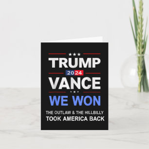 Winnaar Trump Vance We Wonne Took Byck Amerika Aan Kaart