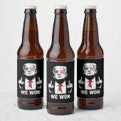 Winnaar Trump We hebben de 47e inauguratiedag gewo Bier Etiket (Flessen)
