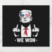 Winnaar Trump We hebben de 47e inauguratiedag gewo Bier Etiket (Enkel label)