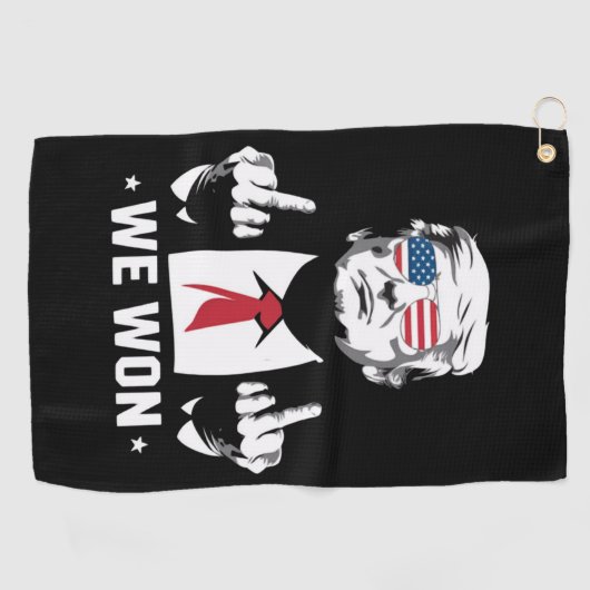 Winnaar Trump We hebben de 47e inauguratiedag gewo Golfhanddoek (Horizontaal)