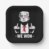 Winnaar Trump We hebben de 47e inauguratiedag gewo Papieren Bordje (Voorkant)