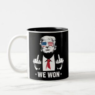 Winnaar Trump We Won Inauguratie Dag 47ste  Tweekleurige Koffiemok