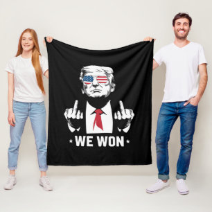 Winnaar Trump We Won Inauguratie Dag 47th Fleece Deken