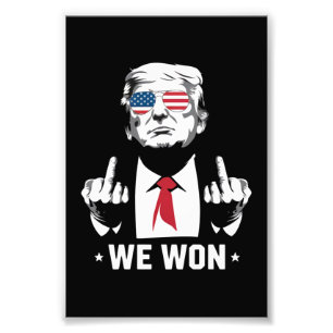 Winnaar Trump We Won Inauguratie Dag 47th Foto Afdruk