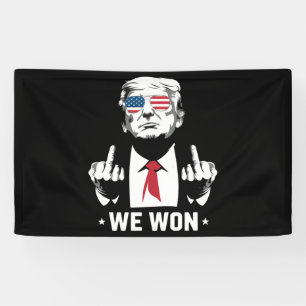 Winnaar Trump We Won Inauguratie Dag 47th Spandoek
