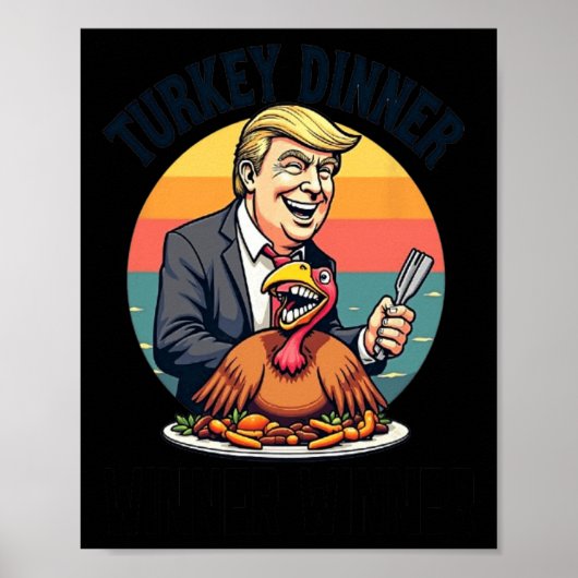 Winnaar Turkije Diner Donald Trump Grappig Tha Poster (Voorkant)