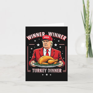 Winnaar Turkije Diner Donald Trump Kerst Kaart