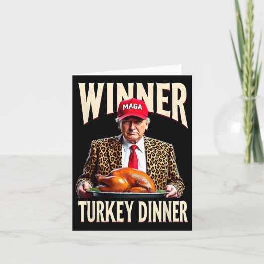 Winnaar Turkije Diner Grappig Trump Kaart (Voorkant)