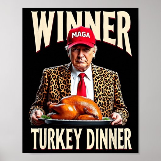 Winnaar Turkije Diner Grappig Trump Poster (Voorkant)