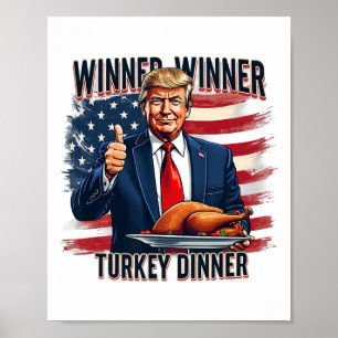 Winnaar Turkije Diner Grappig Trump Thanksgiving Poster