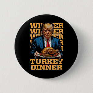 Winnaar Turkije Diner Grappig Trump Thanksgiving Ronde Button 5,7 Cm