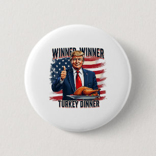 Winnaar Turkije Diner Grappig Trump Thanksgiving Ronde Button 5,7 Cm