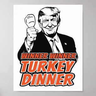 Winnaar Turkije Diner Grappig Turkije Trump Tha Poster