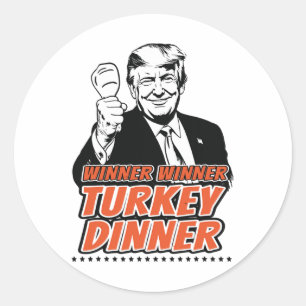 Winnaar Turkije Diner Grappig Turkije Trump Tha Ronde Sticker