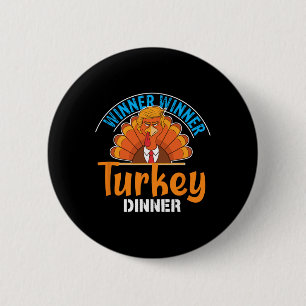 Winnaar Turkije Diner Grappige Thanksgiving Tru Ronde Button 5,7 Cm