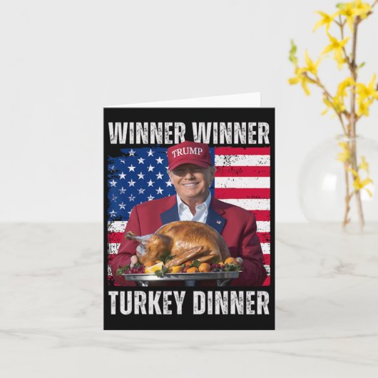 Winnaar Turkije Diner Humor Funny Trump Than Kaart (Gele Bloem)